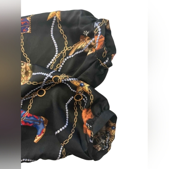 Sandro Black Asymmetrical Longsleeve Pleated Midi Dress, with Cowboy Boots EUC - Picture 7 of 9